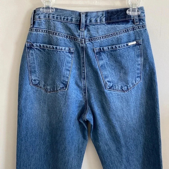 Insane gene 90s loose wide straight jeans with slits at bottom hem - Picture 8 of 12